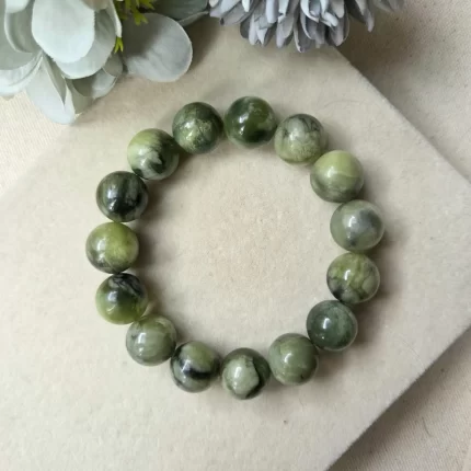 Serpentine Big Round Bead Bracelet
