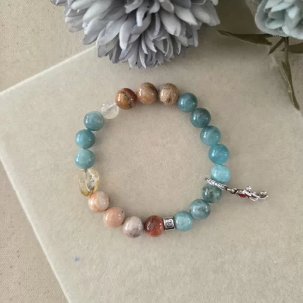 Amazonite Coral Jade Tranquil Currents Bracelet