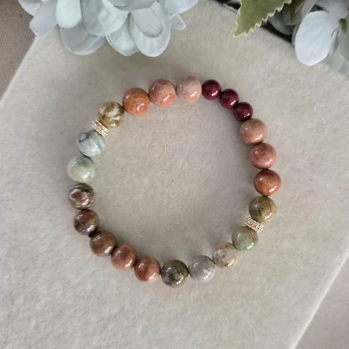 coral jade bracelet (4) Coral Jade Horizon Bracelet - Image 1
