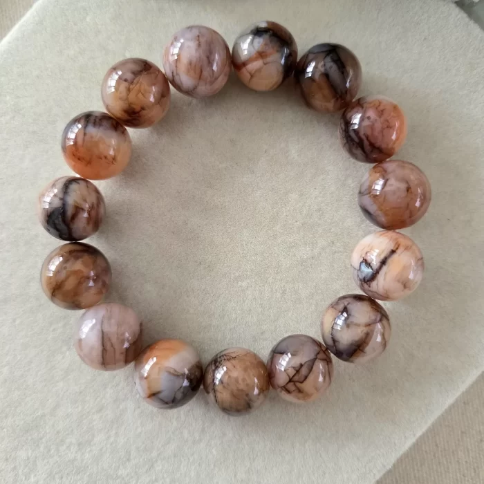 2507-101DV_earth-flame-dragon-vein-agate-bracelet-1 Earth Flame Dragon Vein Agate Bracelet - Image 2