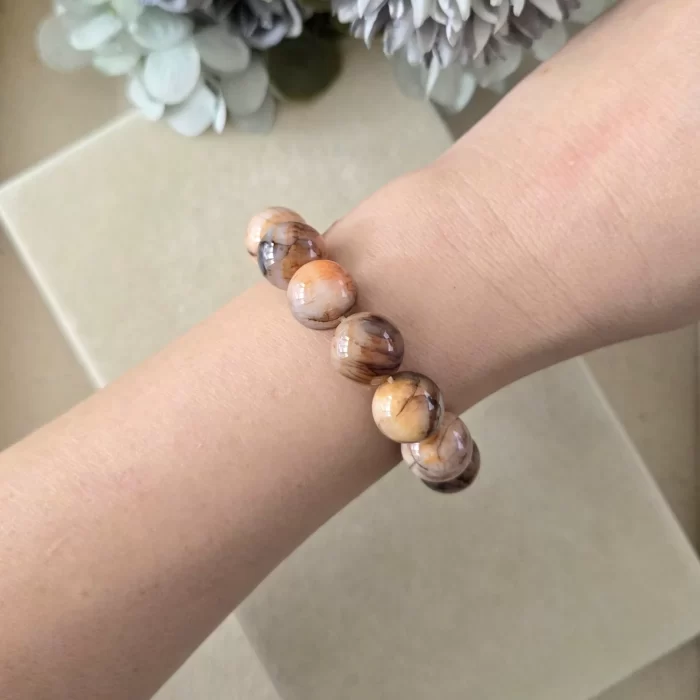 2507-101DV_earth-flame-dragon-vein-agate-bracelet-4 Earth Flame Dragon Vein Agate Bracelet - Image 3