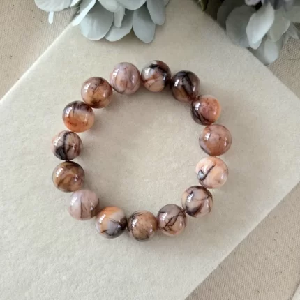 Earth Flame Dragon Vein Agate Bracelet