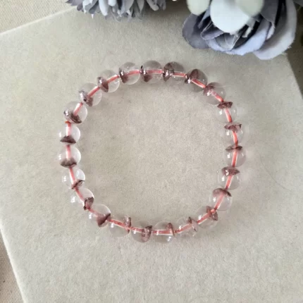 Red Phantom Quartz Pyramid Bracelet – High Grade Edition