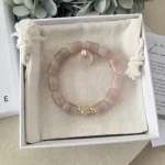 Pink Jade Lulutong Bracelet with FeiHong Agate Charm - Image 4