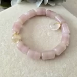 Pink Jade Lulutong Bracelet with FeiHong Agate Charm - Image 7