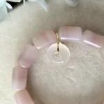 Pink Jade Lulutong Bracelet with FeiHong Agate Charm - Image 2