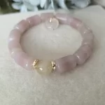Pink Jade Lulutong Bracelet with FeiHong Agate Charm - Image 6