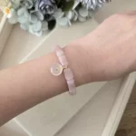 Pink Jade Lulutong Bracelet with FeiHong Agate Charm - Image 3