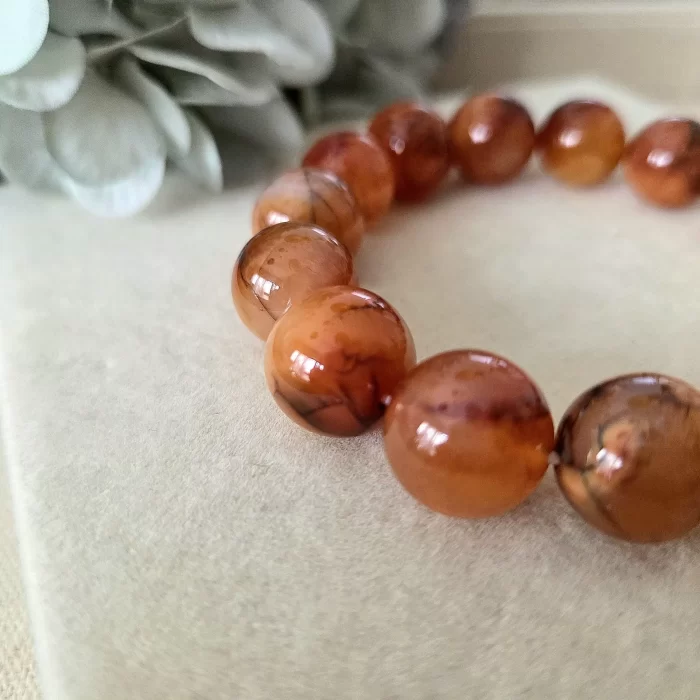 SKU 2507-101DV-1_ember-glow-dragon-vein-agate-bracelet- (1) Ember Glow Dragon Vein Agate Bracelet - Image 2