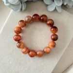 Ember Glow Dragon Vein Agate Bracelet