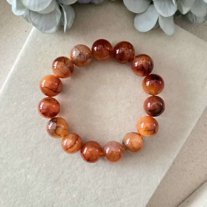 SKU 2507-101DV-1_ember-glow-dragon-vein-agate-bracelet- (4) Ember Glow Dragon Vein Agate Bracelet - Image 1
