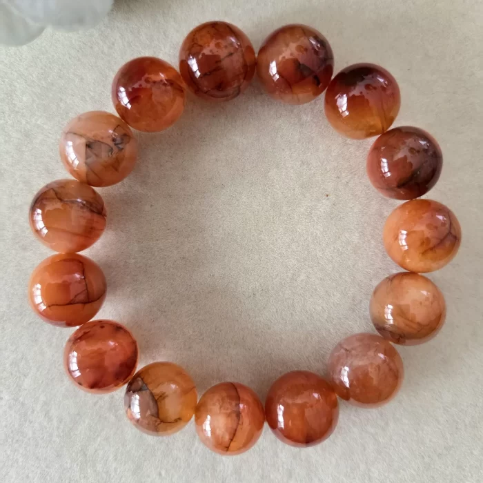 SKU 2507-101DV-1_ember-glow-dragon-vein-agate-bracelet- (6) Ember Glow Dragon Vein Agate Bracelet - Image 4