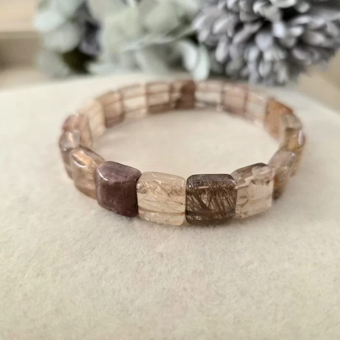 SKU 2507-102TR_titanium-rutile-square-papan-bracelet- (4) Titanium Rutile Square Papan Bracelet - Image 5