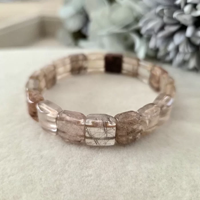 SKU 2507-102TR_titanium-rutile-square-papan-bracelet- (6) Titanium Rutile Square Papan Bracelet - Image 4