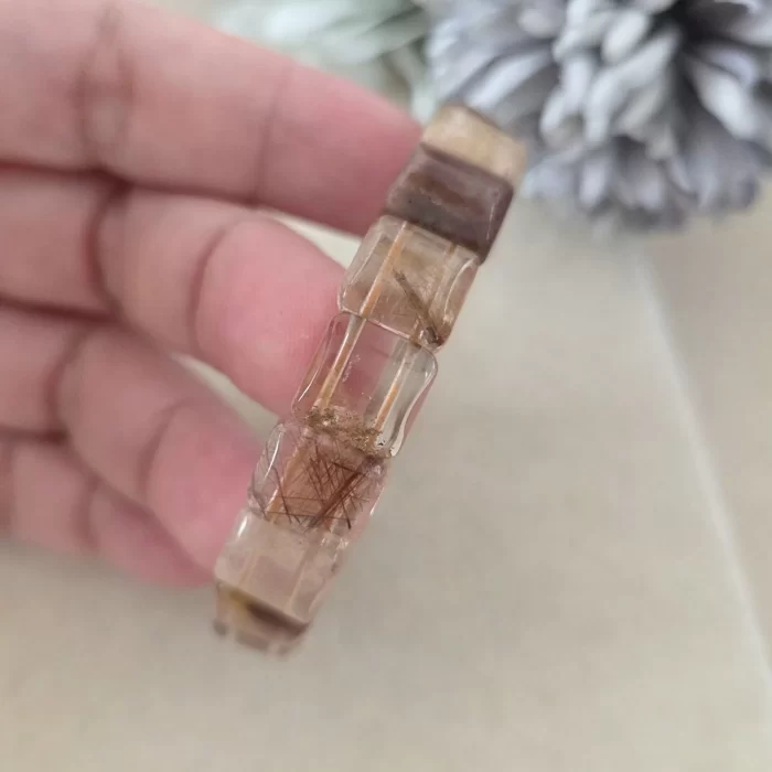 SKU 2507-102TR_titanium-rutile-square-papan-bracelet- (7) Titanium Rutile Square Papan Bracelet - Image 8
