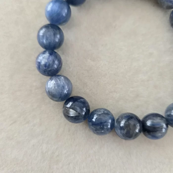 Kyanite (2) Kyanite with Mica Bracelet – 11mm High Grade Edition - Image 4