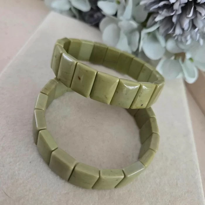 Matcha Alashan Agate Papan Bracelet - Image 5