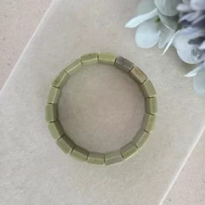 Matcha Alashan Agate Papan Bracelet
